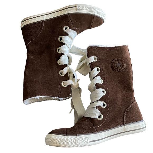 Converse Shoes | Converse Beverly Chocolate Brown Leather Sneakers Juniors Size 3 | Color: Brown | Size: 3G | Upshotcloset's Closet
